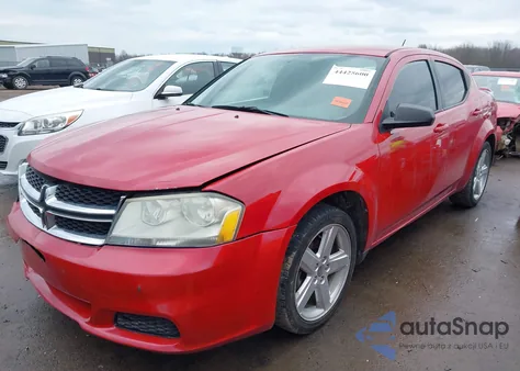 2013 Dodge Avenger Se из США, поврежденный, VIN 1C3CDZAB9DN665207